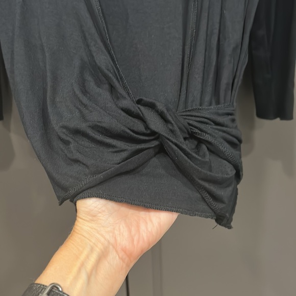 Black 3/4 Sleeve Layered Sweater-Size S-Excellent Condition - Picture 4 of 7